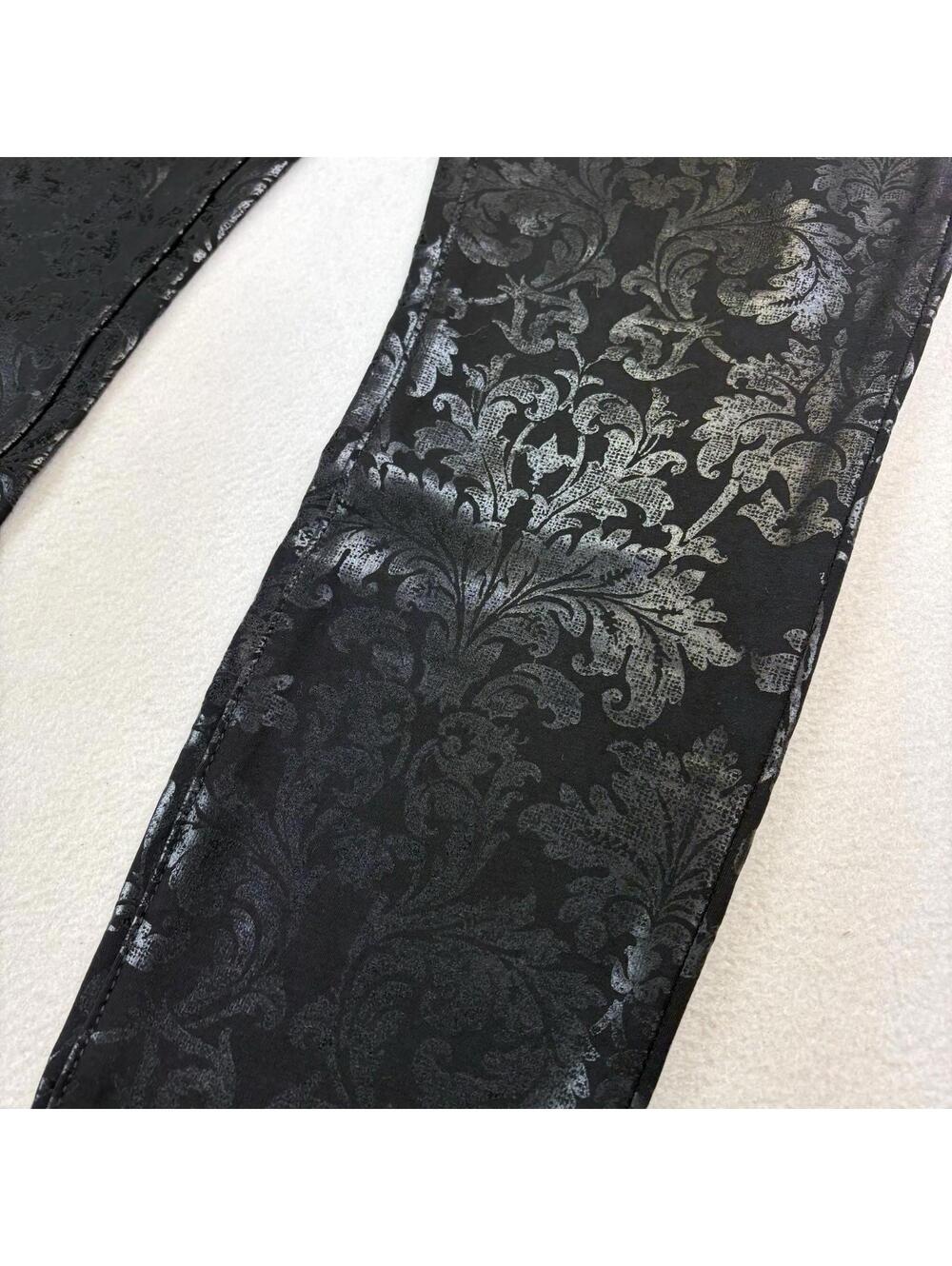 Dylan George Baroque Foil Leggings Size 31 Black NEW WITH TAGS - Picture 8 of 9